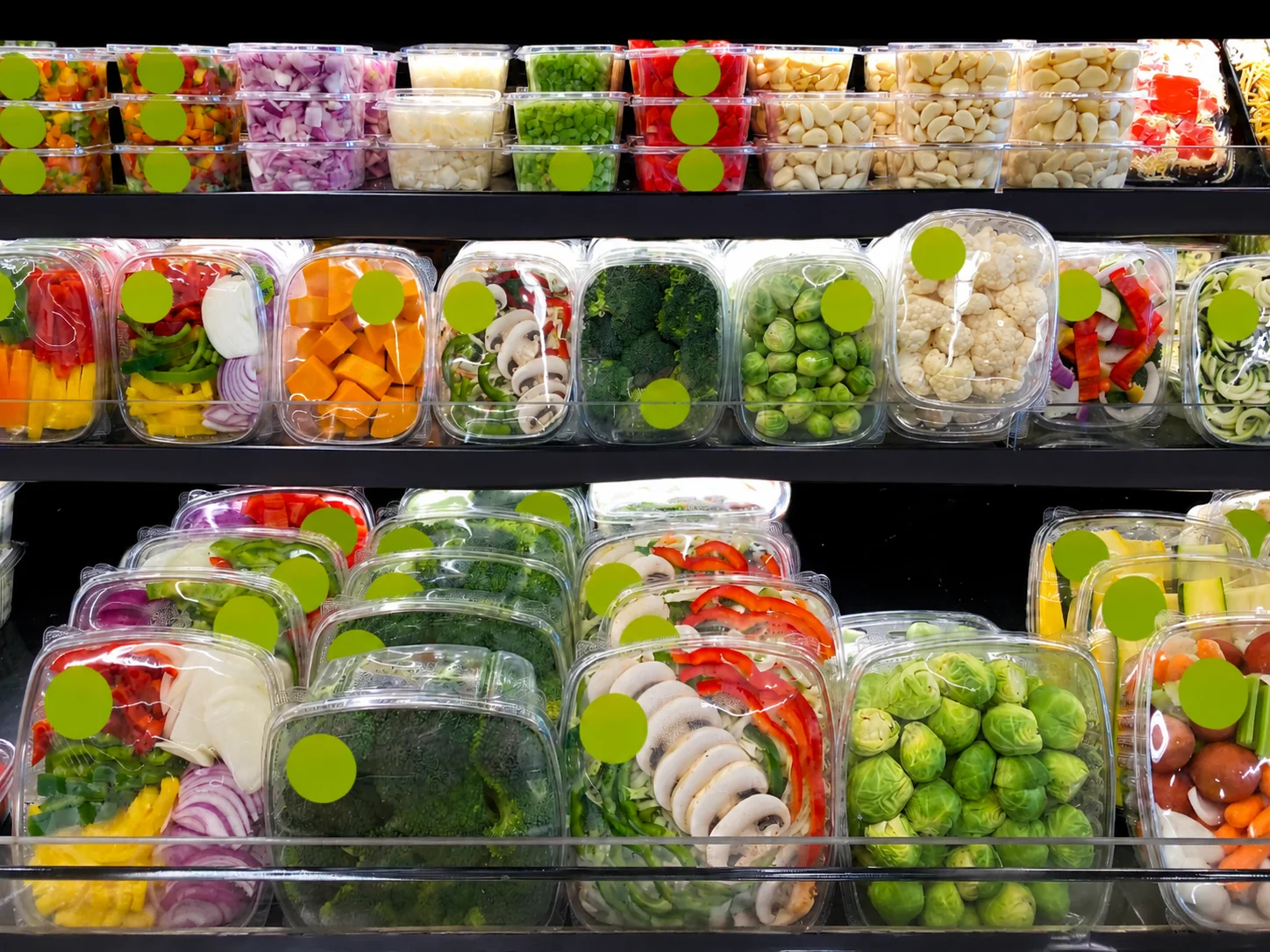 Clear produce packaging for farmers market sales
