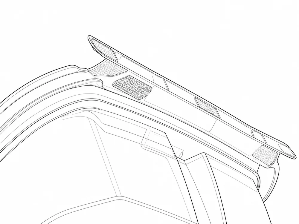 Close-up of the integrated tear-off locking strip on a tamper evident food container