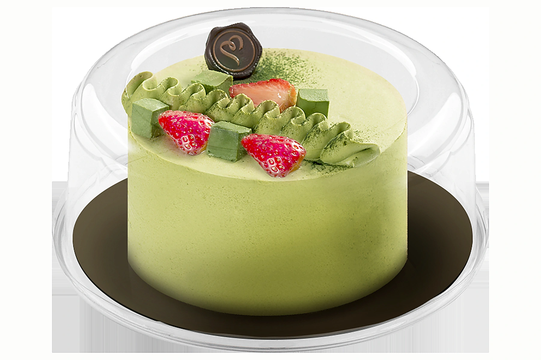 RC064 round plastic cake container with lid