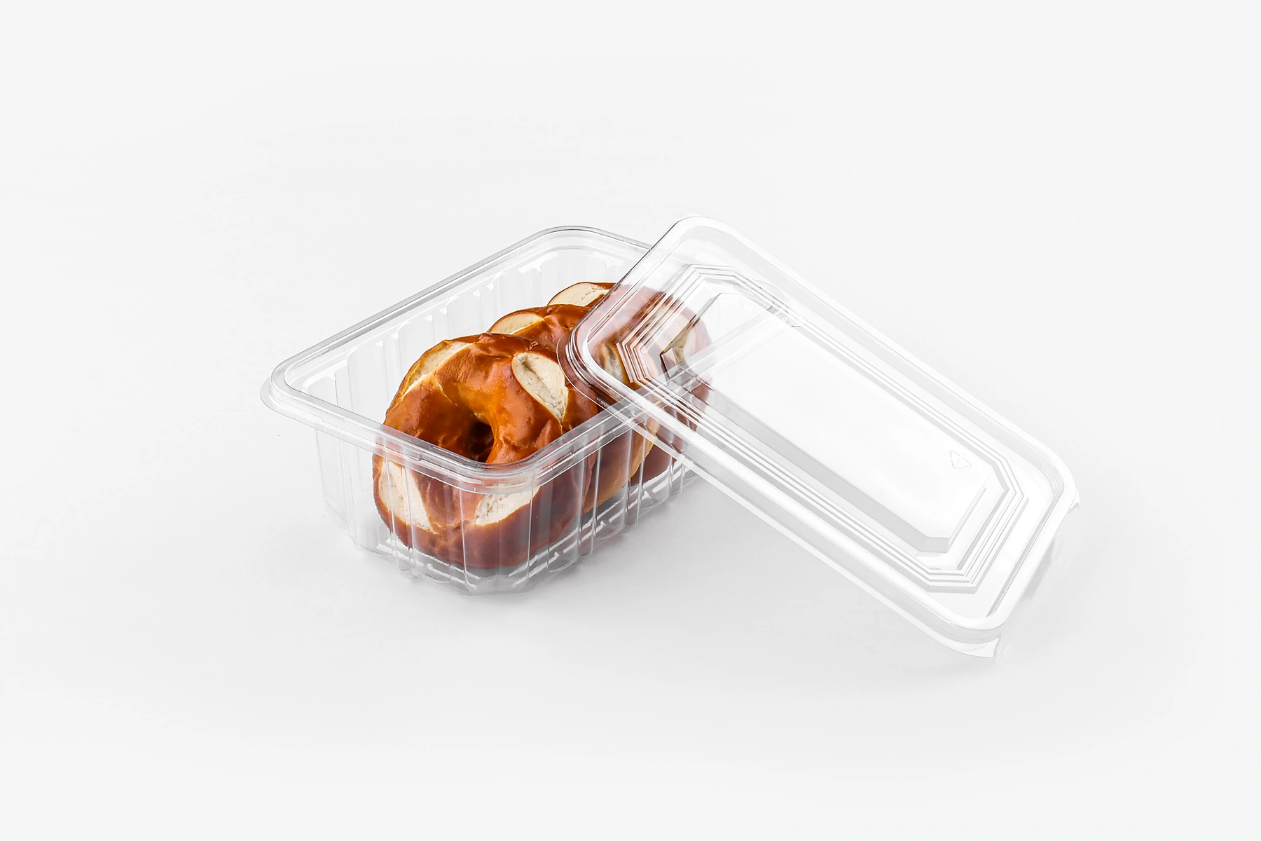 STL-HD001 plastic donut container open view