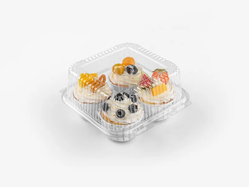 PET bakery and dessert packaging for retail distribution