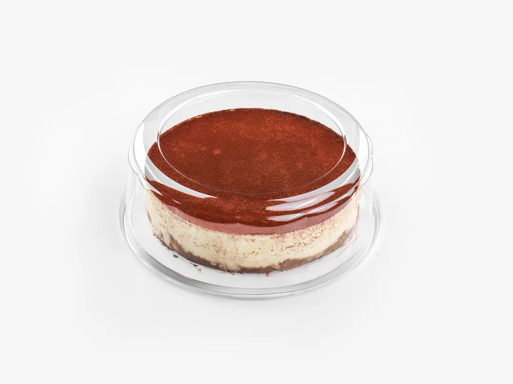 Round cake containers for bakery and dessert retail packaging