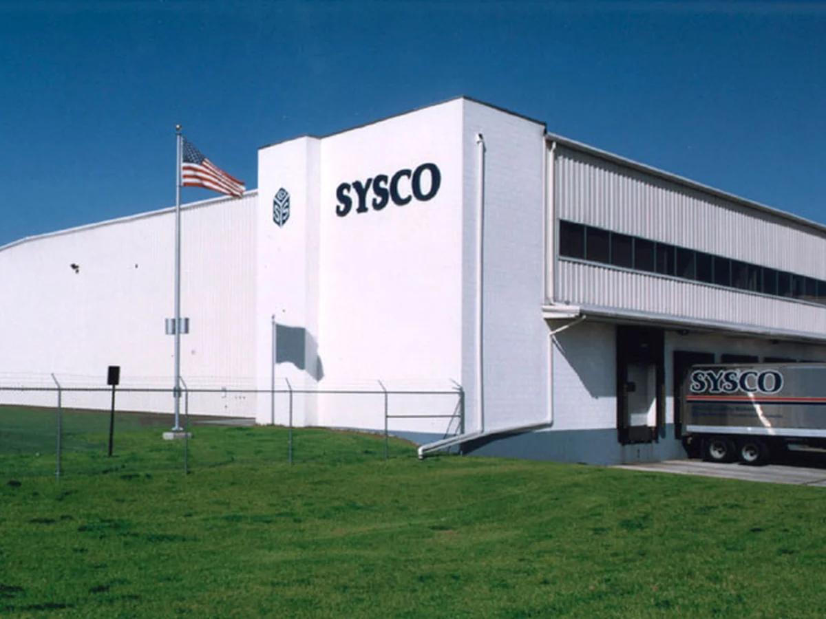 Sysco foodservice distribution center exterior in Horseheads